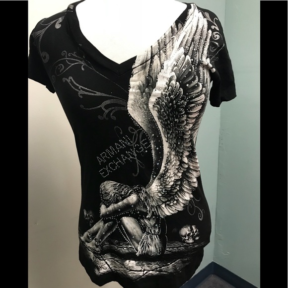 Armani Exchange Tops - Armani Exchange Jr’s Rhinestone Fallen Angel Tee